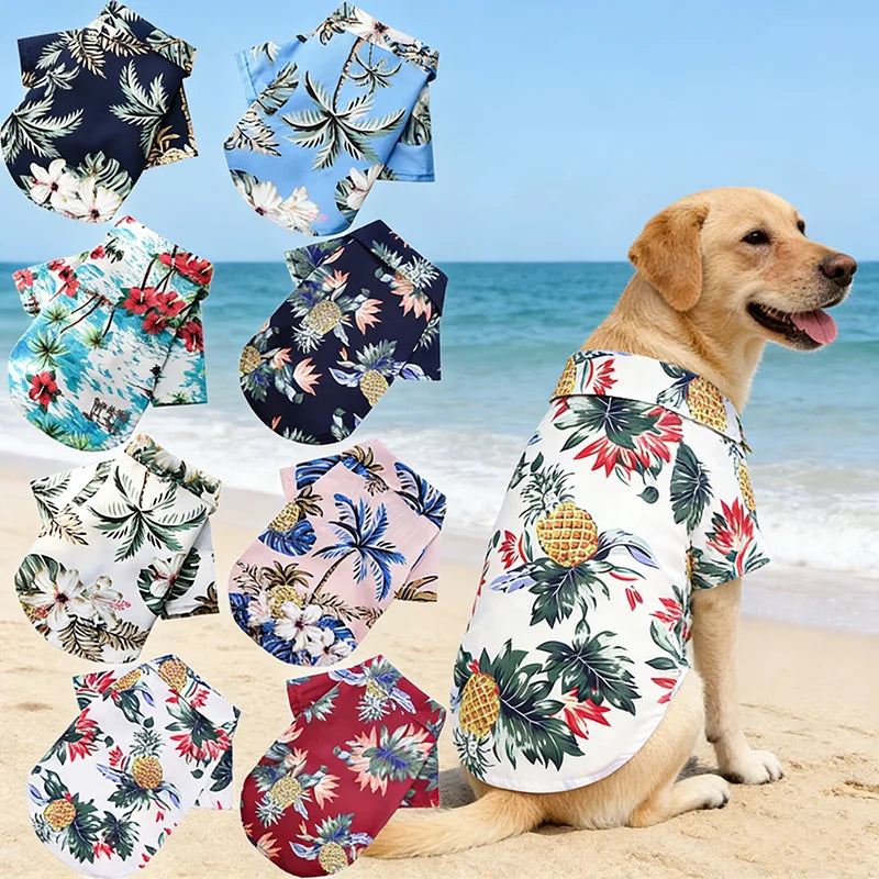 Tropical Breeze Pet Summer Shirt - Breathable Cotton