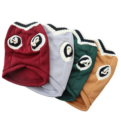 VarsityVibe Knit Dog Sweater