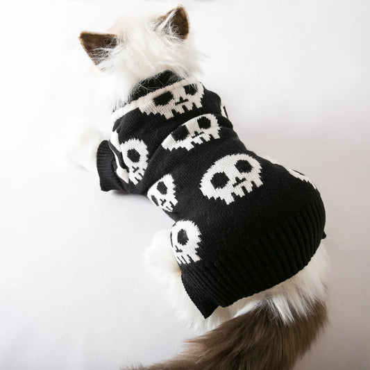 SpookyVibe Skull Knitted Sweater