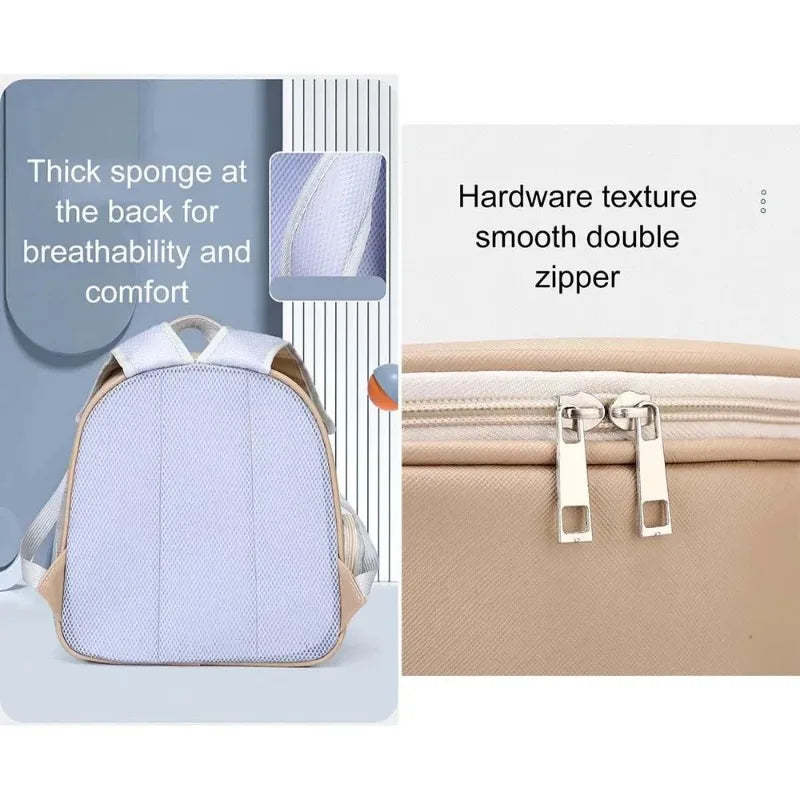 Modern PU Leather Pet Backpack - Transparent Outdoor Case