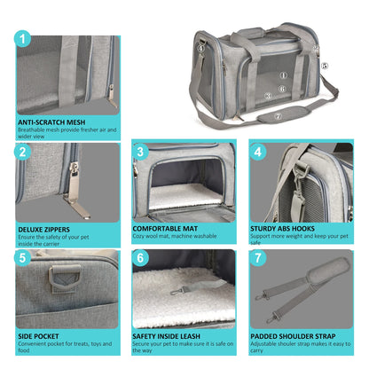 Airline-Approved Pet Carrier - Sleek & Soft-Sided