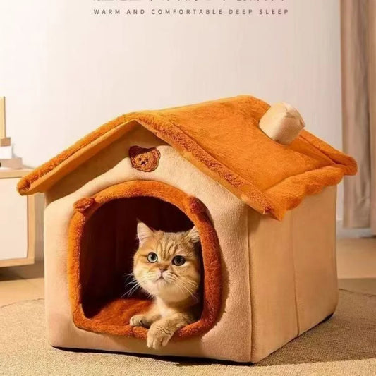 Modern Pet House Bed - All-Season Aesthetic Design