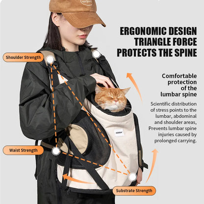 Ergonomic Front-Facing Pet Carrier - Comfort Travel Bag