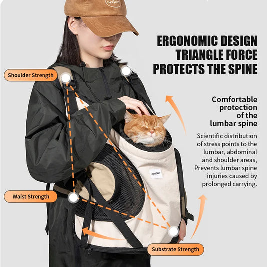 Ergonomic Front-Facing Pet Carrier - Comfort Travel Bag