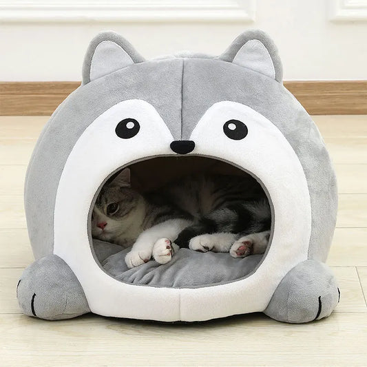 Minimalist Cave-Style Pet Bed - Cozy Shelter